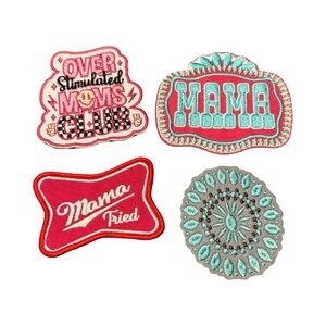 Western Cowgirl Mama Embroidered Patch Lot Iron On Country Boho